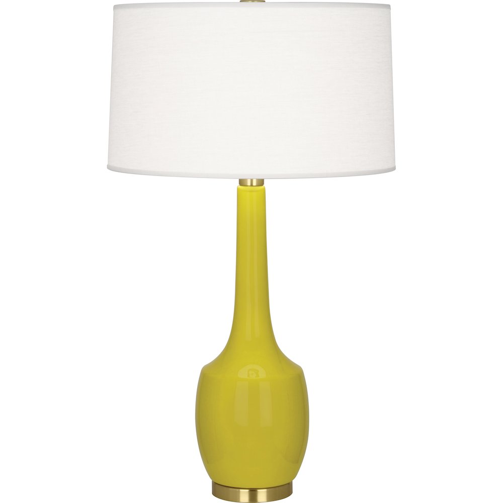 Citron Delilah Table Lamp in Citron Glazed Ceramic Color. Picture 1