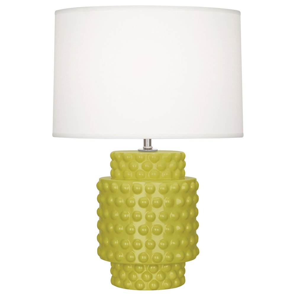 Citron Dolly Accent Lamp in Citron Glazed Textured Ceramic Color. Picture 1