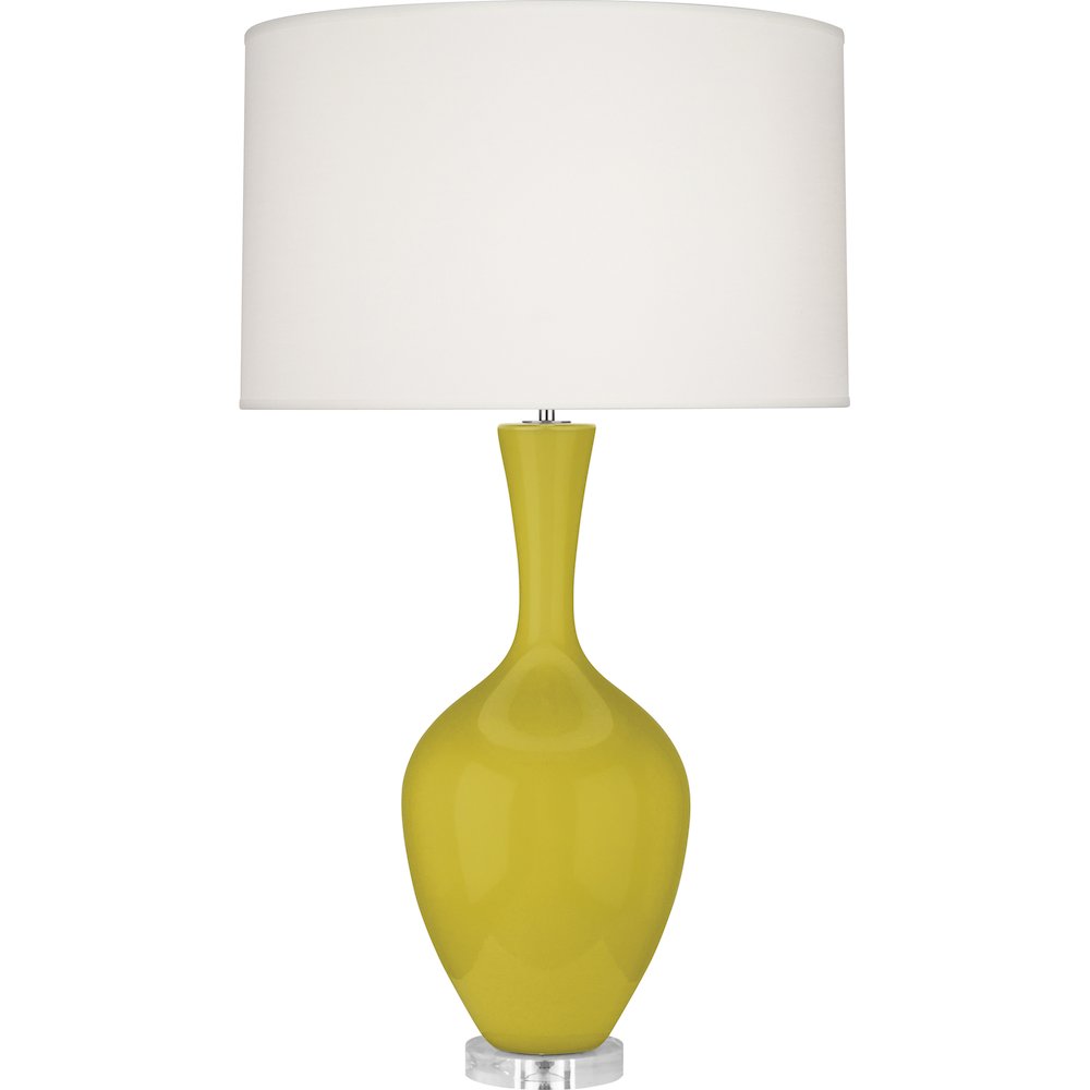 Citron Audrey Table Lamp in Citron Glazed Ceramic Color. Picture 1