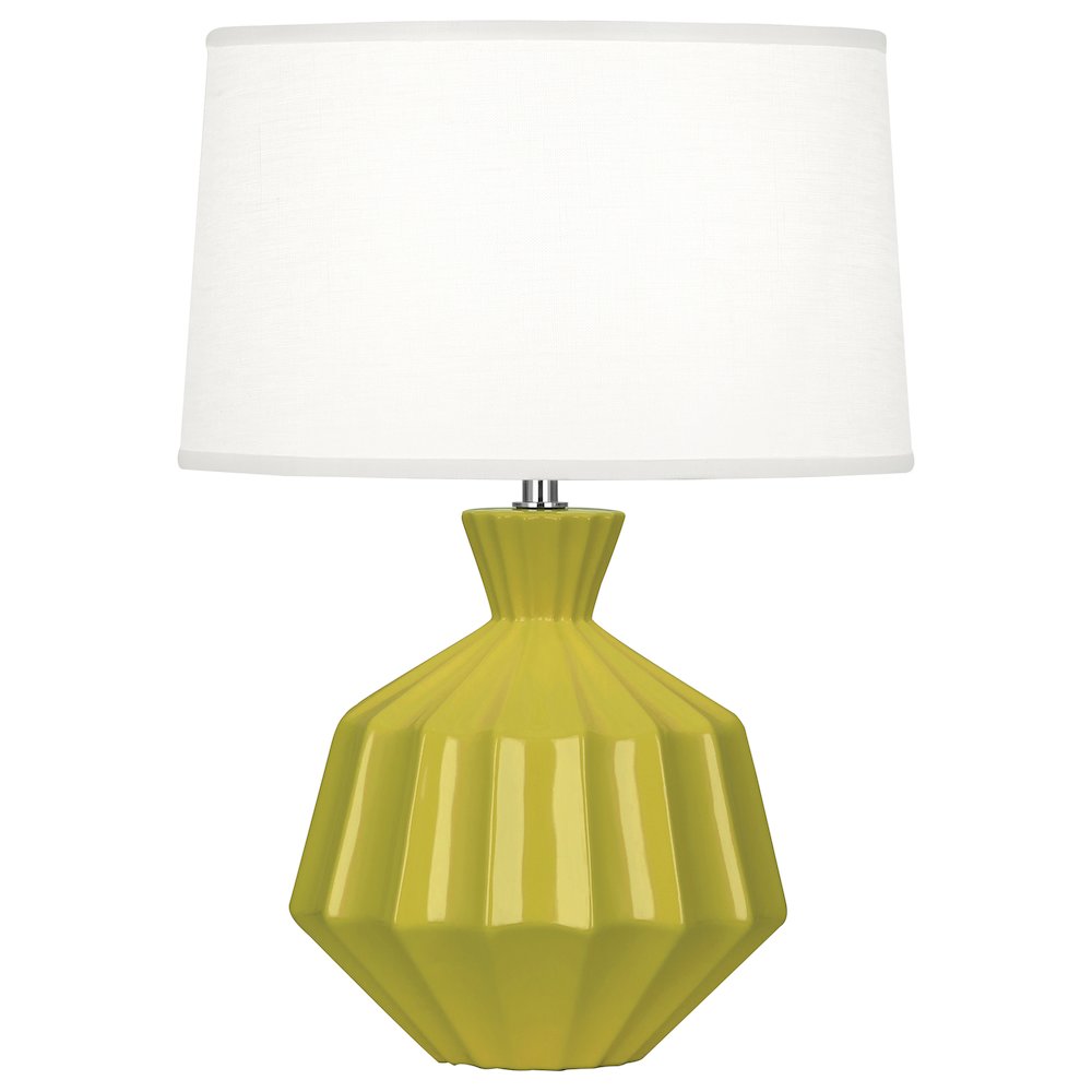 Citron Orion Accent Lamp in Citron Glazed Ceramic Color. Picture 1