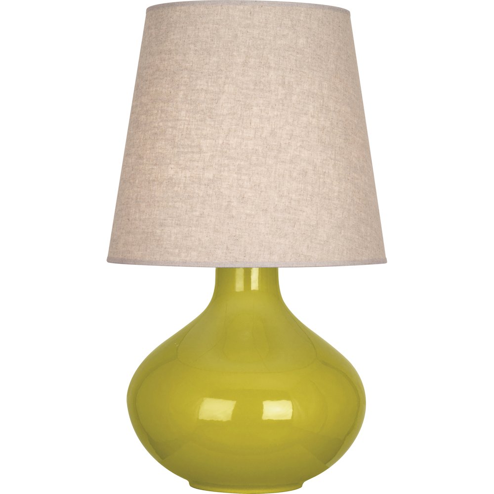 Citron June Table Lamp in Citron Glazed Ceramic Color. Picture 1