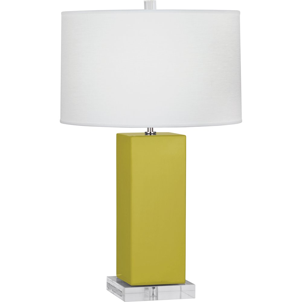 Citron Harvey Table Lamp in Citron Glazed Ceramic Color. Picture 1