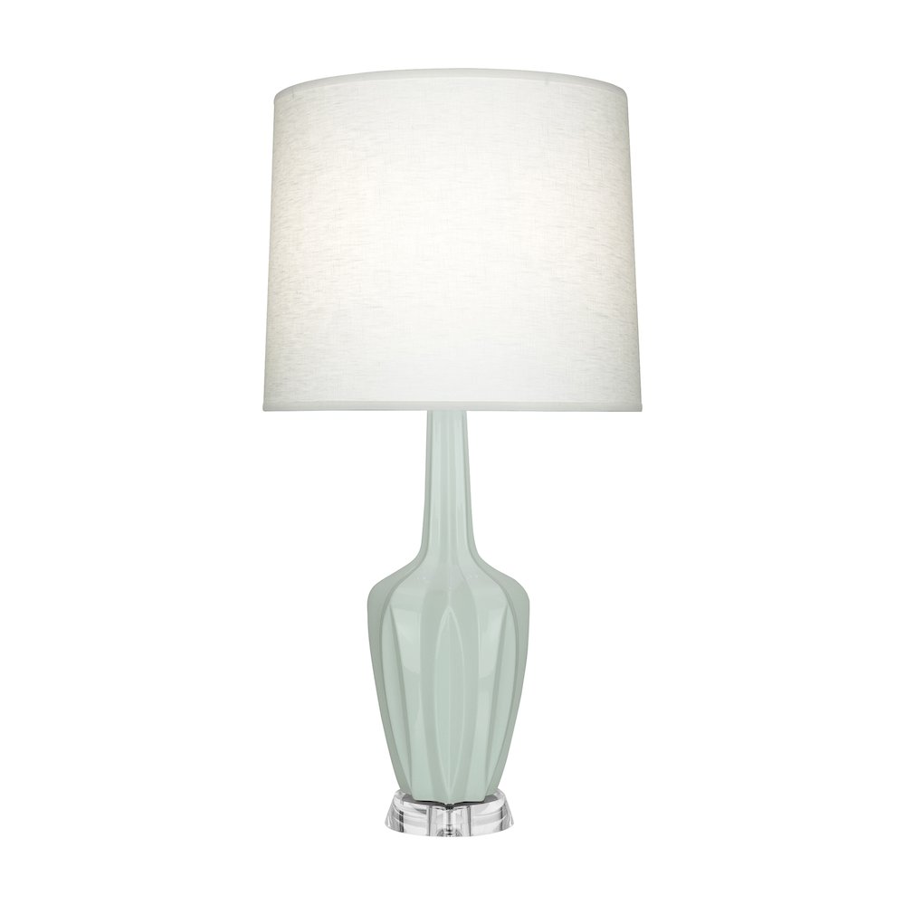 Celadon Emma Accent Lamp in Celadon Glazed Ceramic Color. Picture 1