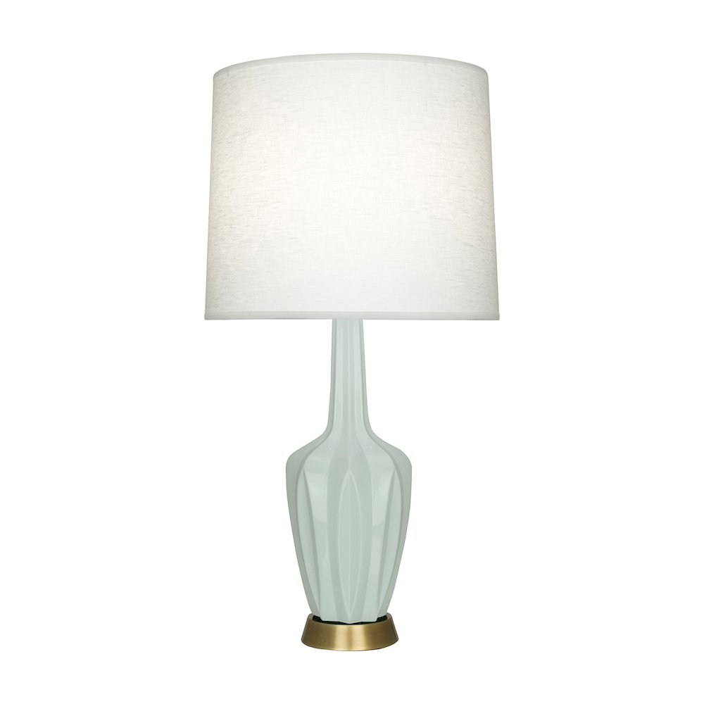 Celadon Emma Accent Lamp in Celadon Glazed Ceramic Color. Picture 1