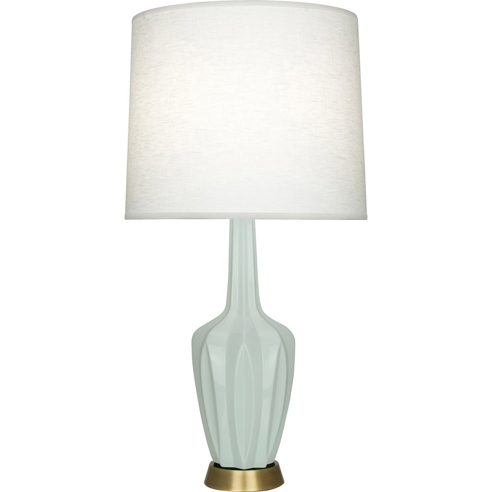 Celadon Emma Table Lamp in Celadon Glazed Ceramic Color. Picture 1