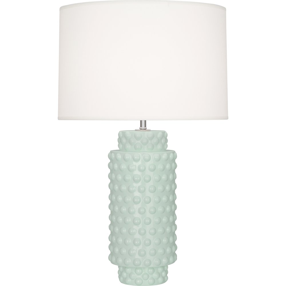 Celadon Dolly Table Lamp in Celadon Glazed Textured Ceramic Color. Picture 1