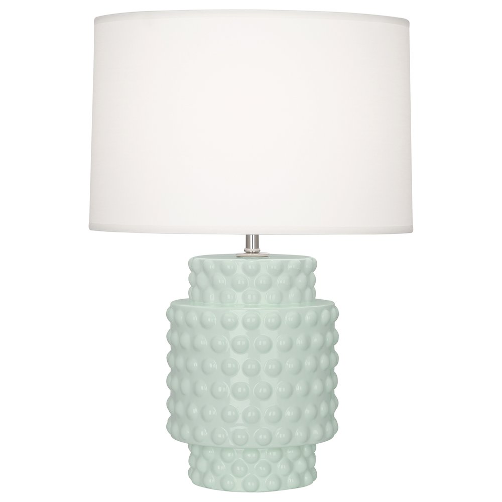 Celadon Dolly Accent Lamp in Celadon Glazed Textured Ceramic Color. Picture 1
