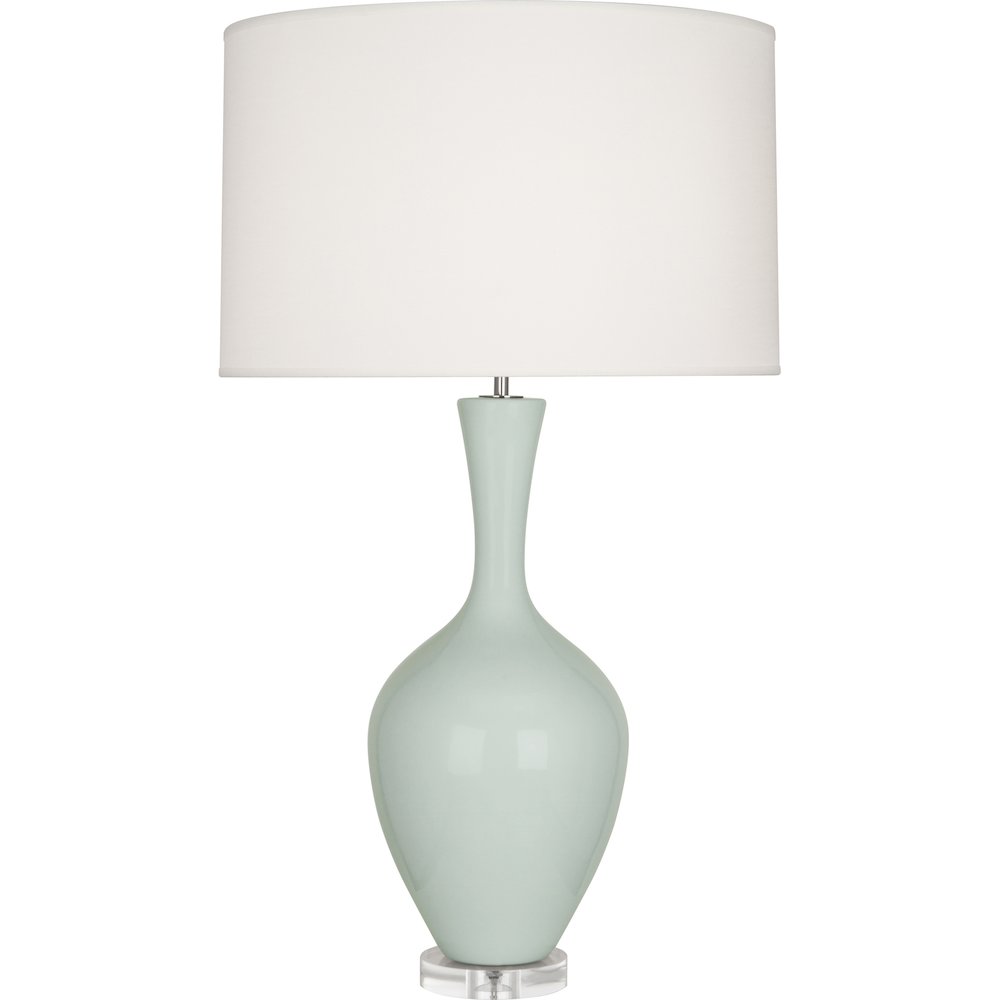 Celadon Audrey Table Lamp in Celadon Glazed Ceramic Color. Picture 1