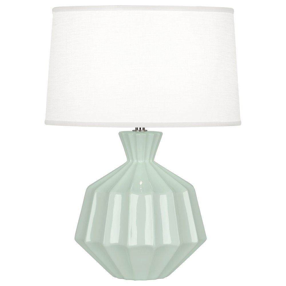 Celadon Orion Accent Lamp in Celadon Glazed Ceramic Color. Picture 1