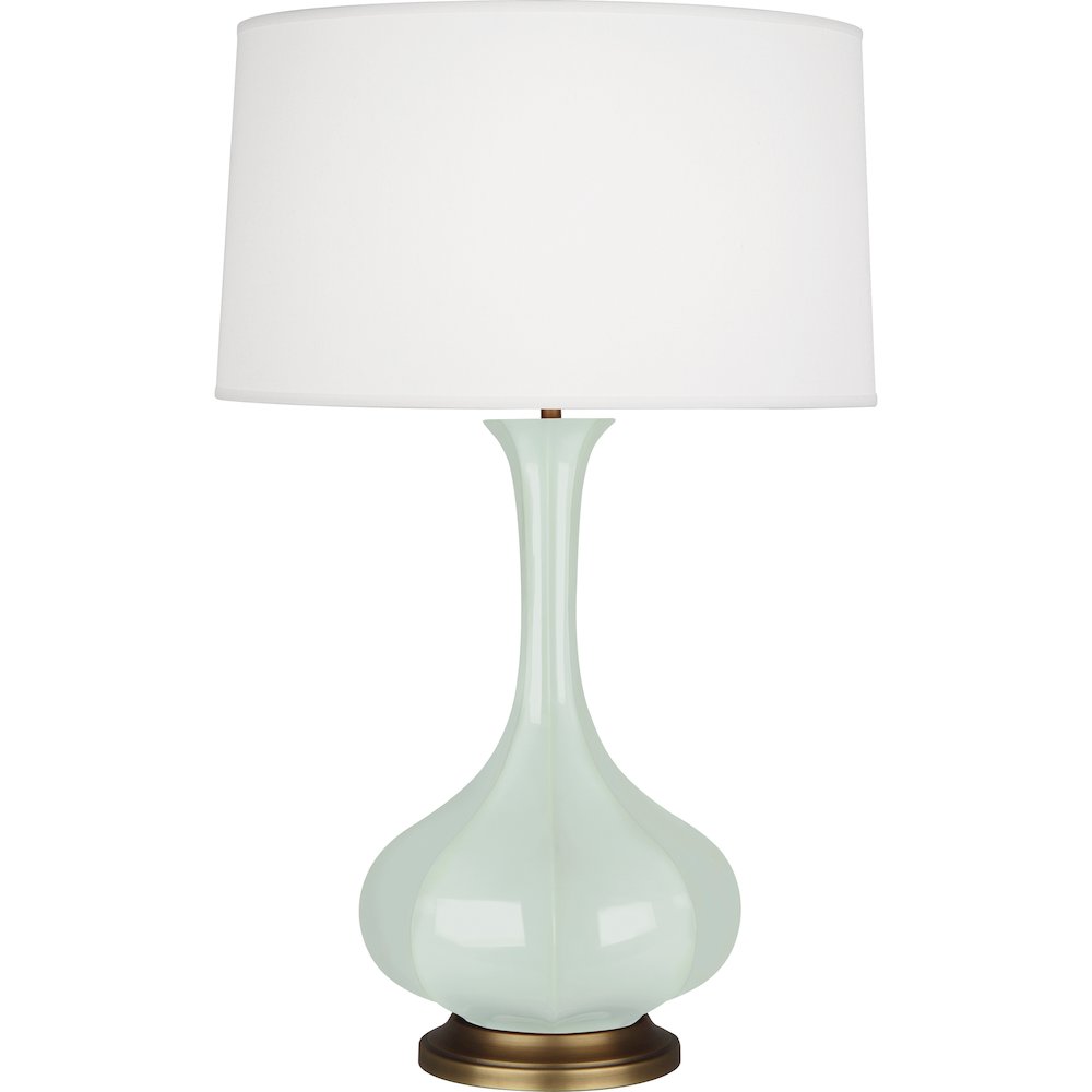 Celadon Pike Table Lamp in Celadon Glazed Ceramic Color. Picture 1