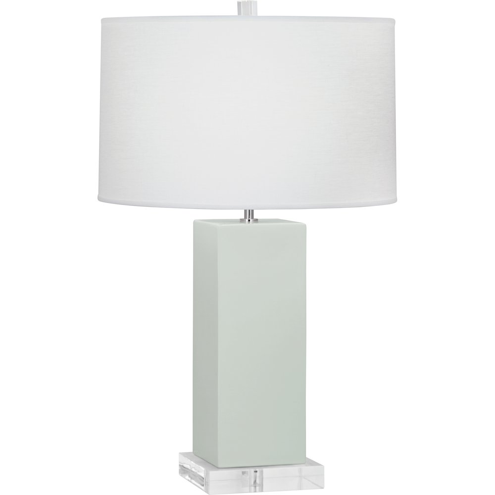 Celadon Harvey Table Lamp in Celadon Glazed Ceramic Color. Picture 1