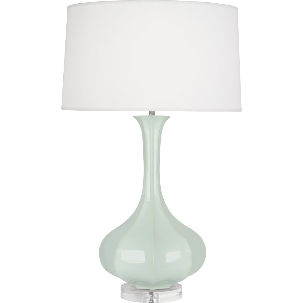 Celadon Pike Table Lamp in Celadon Glazed Ceramic Color. Picture 1