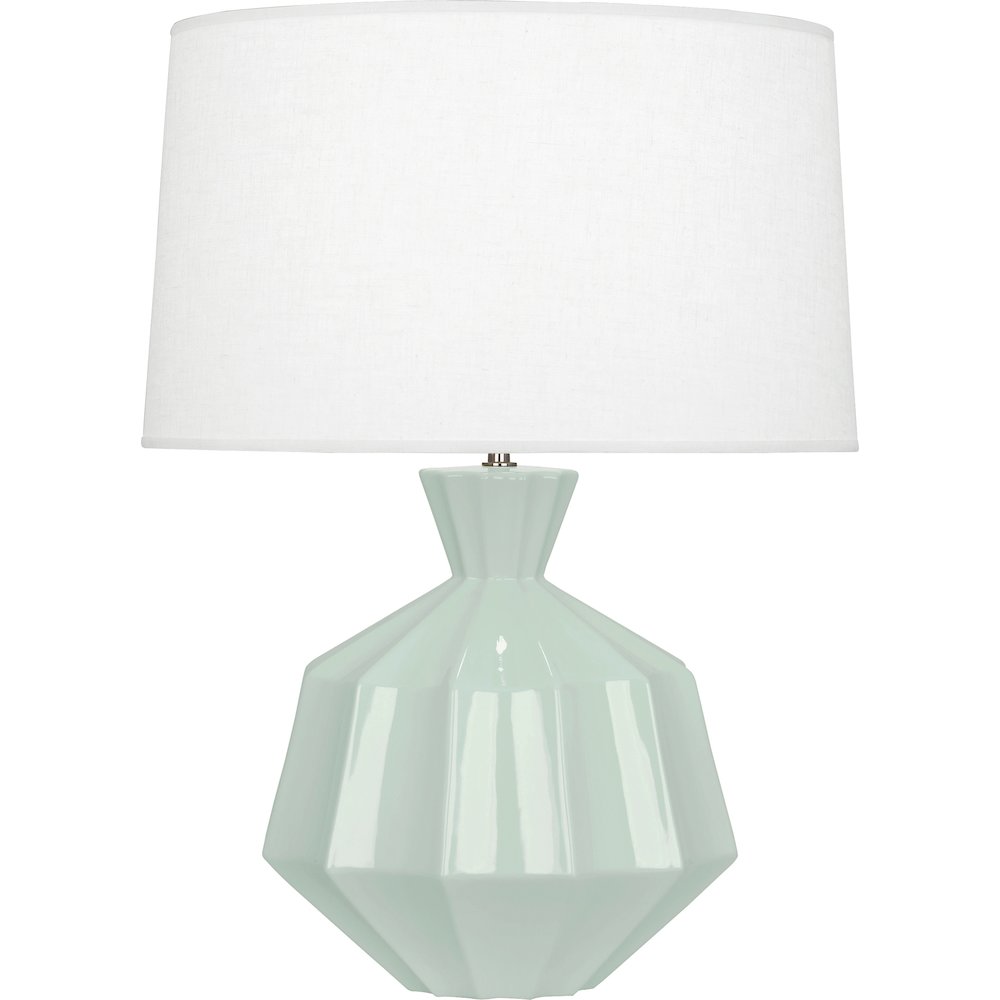 Celadon Orion Table Lamp in Celadon Glazed Ceramic Color. Picture 1