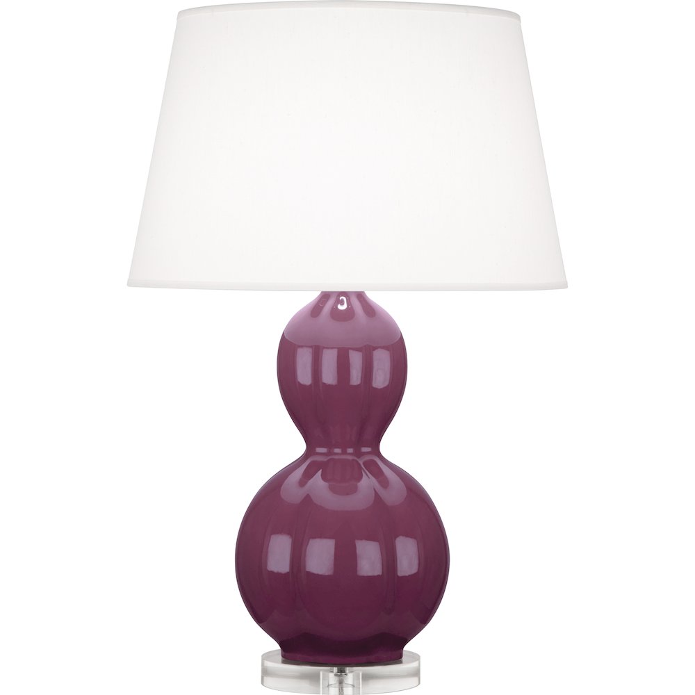 Carter Plum Williamsburg Randolph Table Lamp in Deep Mauve Glazed Ceramic Color. Picture 1