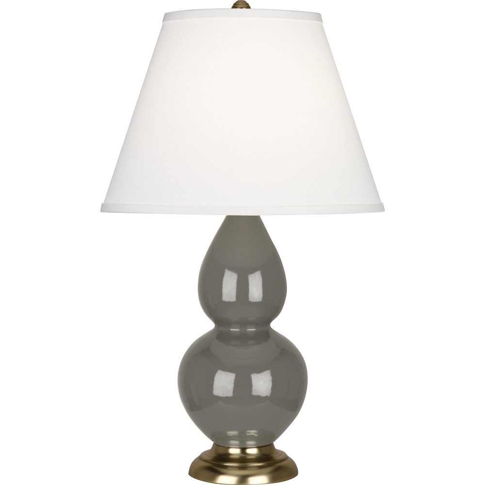 Ash Small Double Gourd Accent Lamp in Ash Glazed Ceramic Color. Picture 1