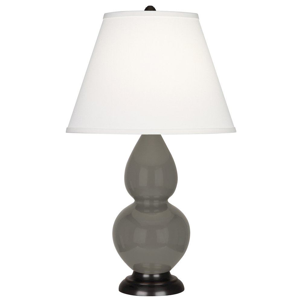 Ash Small Double Gourd Accent Lamp in Ash Glazed Ceramic Color. Picture 1