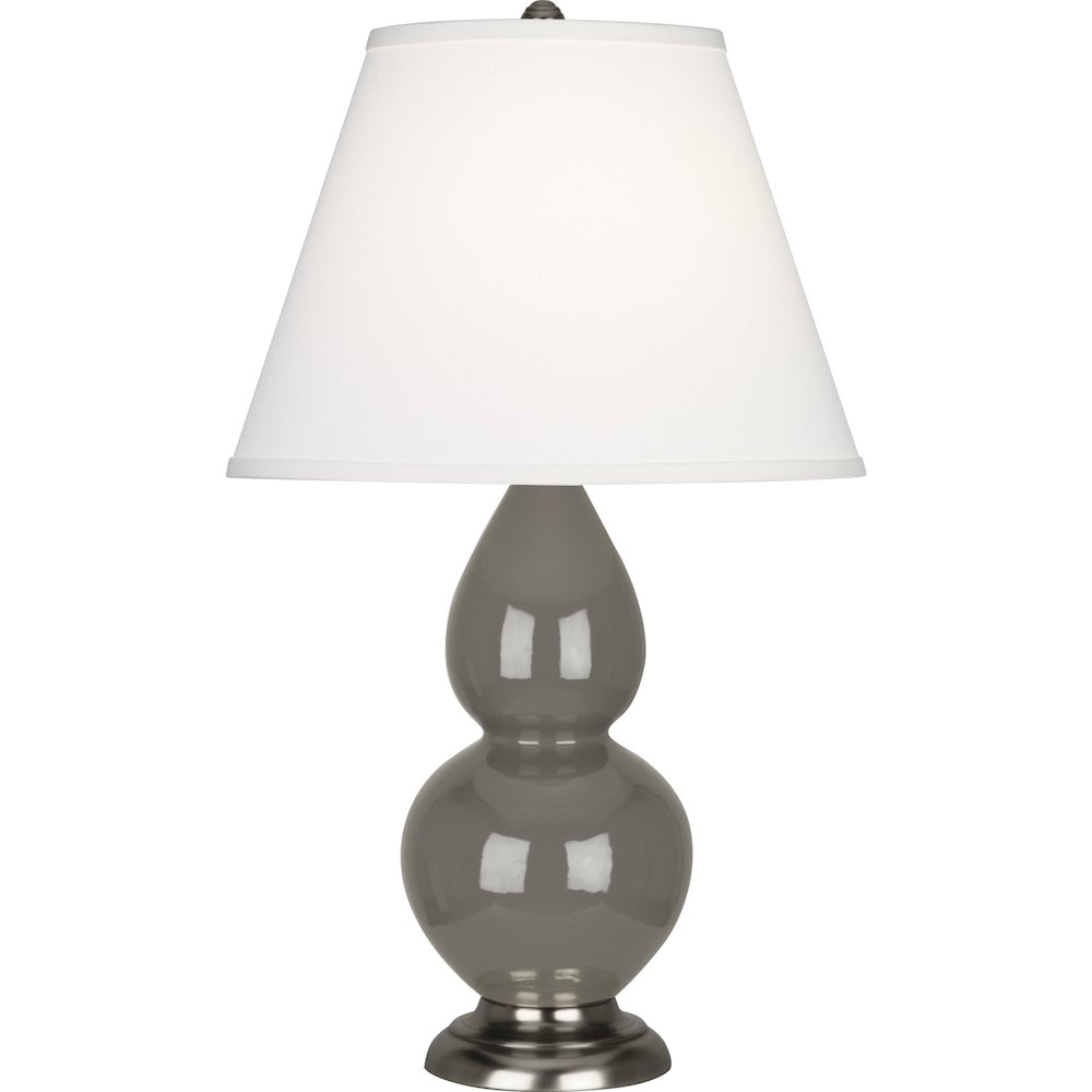 Ash Small Double Gourd Accent Lamp in Ash Glazed Ceramic Color. Picture 1