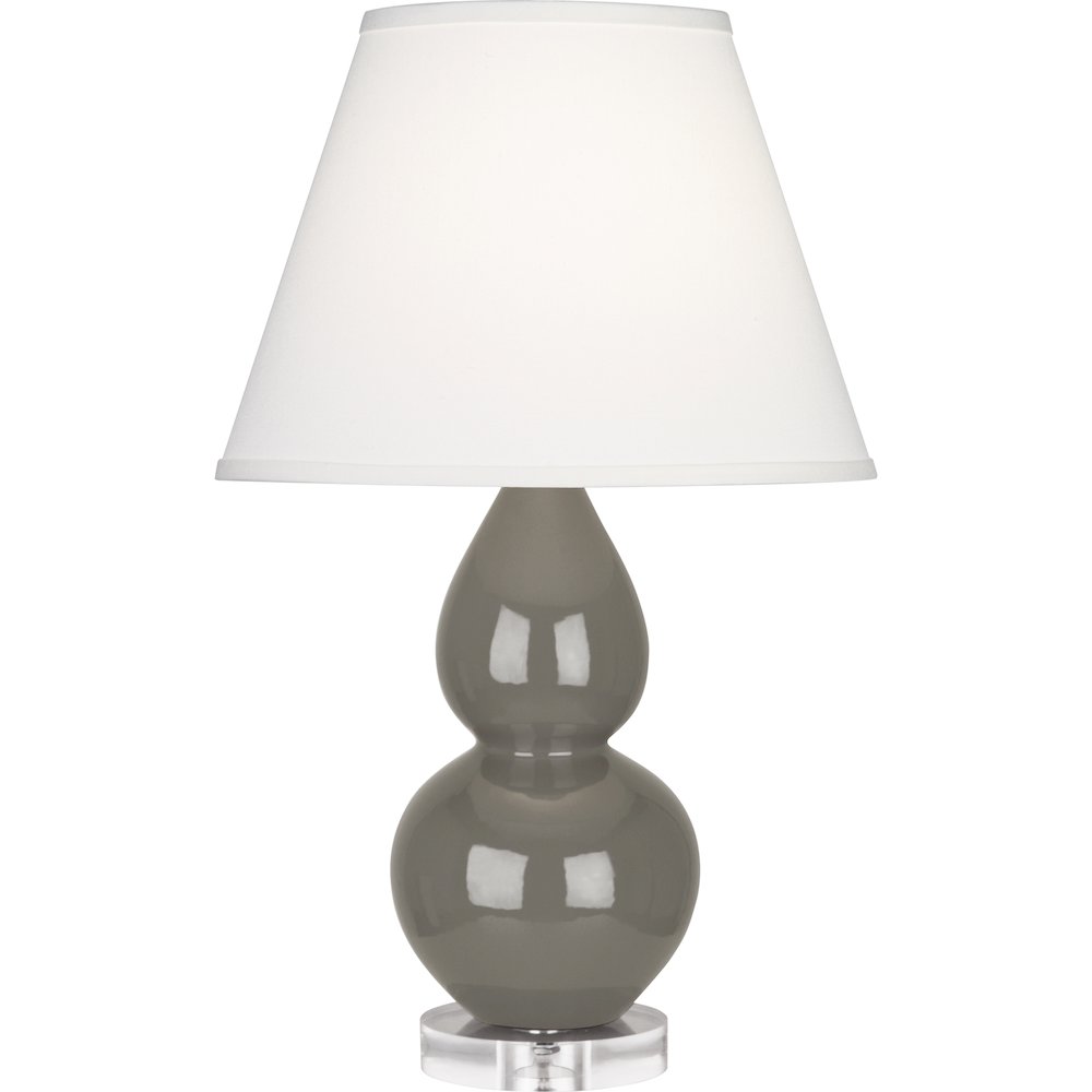 Ash Small Double Gourd Accent Lamp in Ash Glazed Ceramic Color. Picture 1