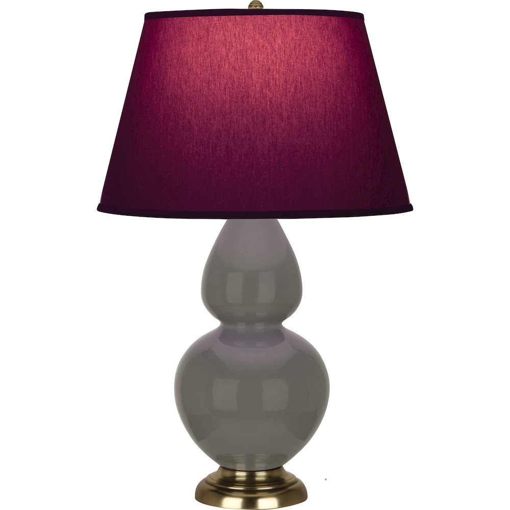 Ash Double Gourd Table Lamp in Ash Glazed Ceramic Color. Picture 1