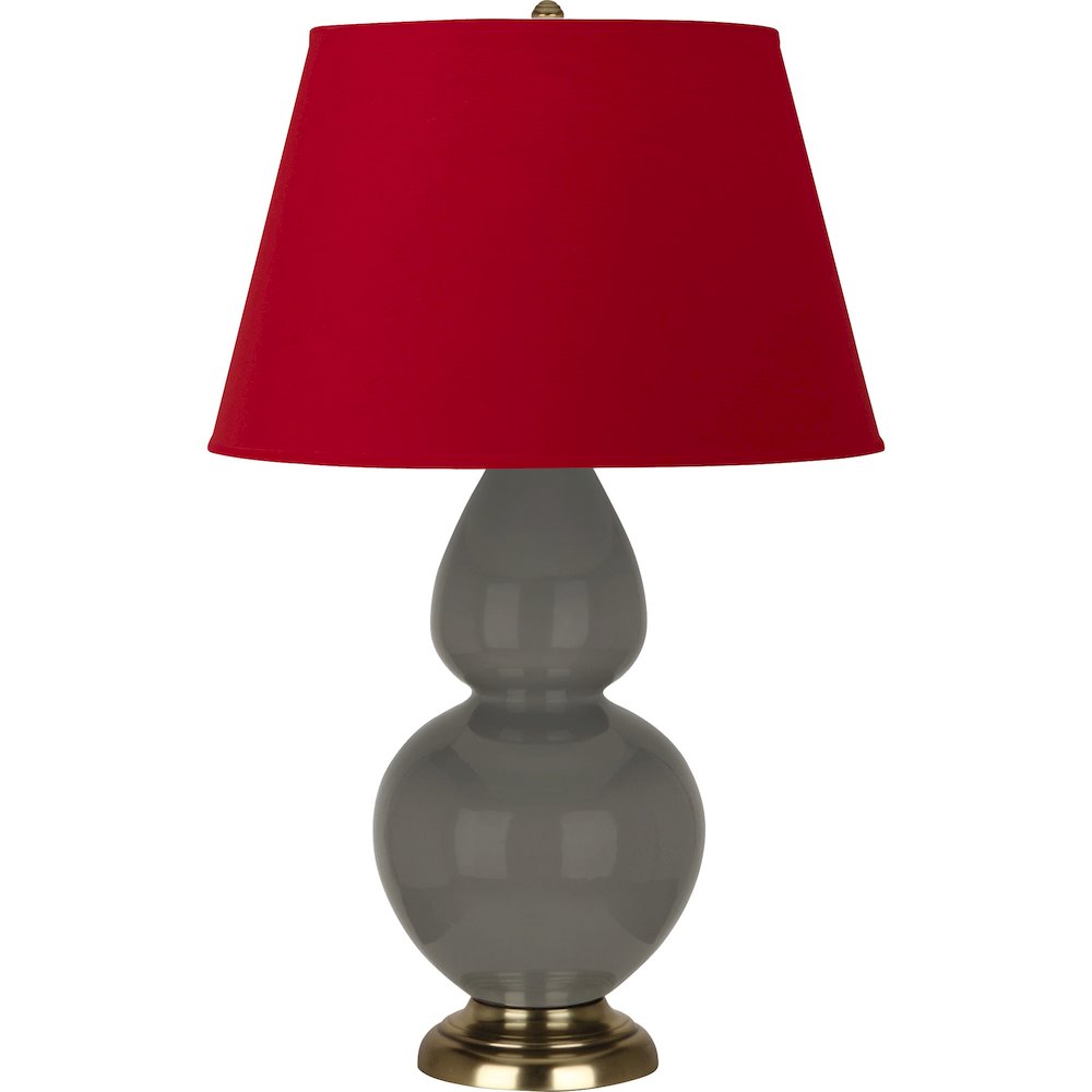 Ash Double Gourd Table Lamp in Ash Glazed Ceramic Color. Picture 1
