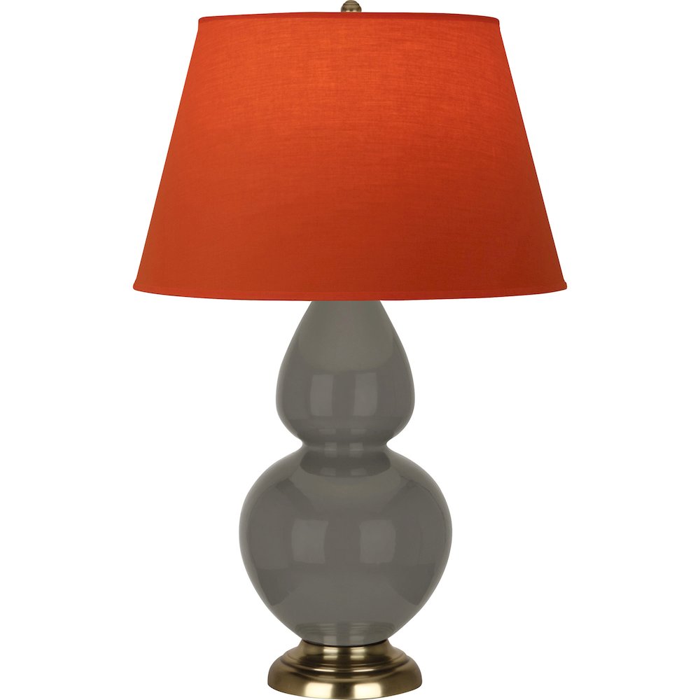 Ash Double Gourd Table Lamp in Ash Glazed Ceramic Color. Picture 1
