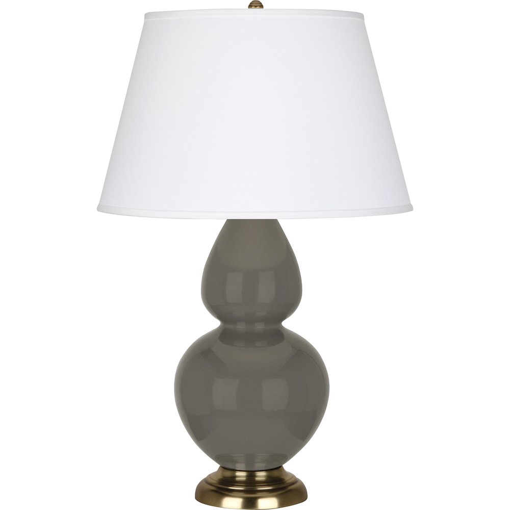 Ash Double Gourd Table Lamp in Ash Glazed Ceramic Color. Picture 1