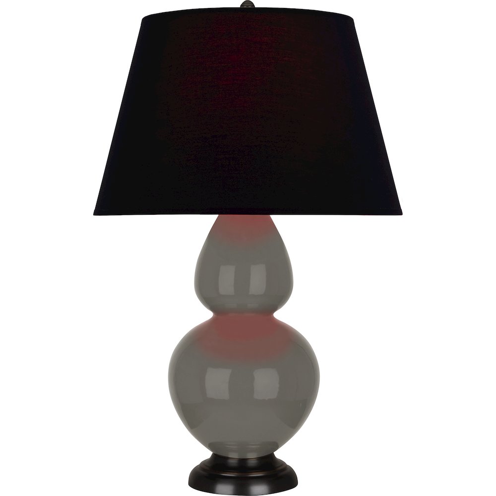 Ash Double Gourd Table Lamp in Ash Glazed Ceramic Color. Picture 1