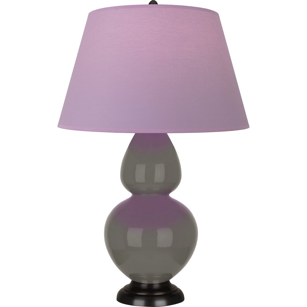 Ash Double Gourd Table Lamp in Ash Glazed Ceramic Color. Picture 1