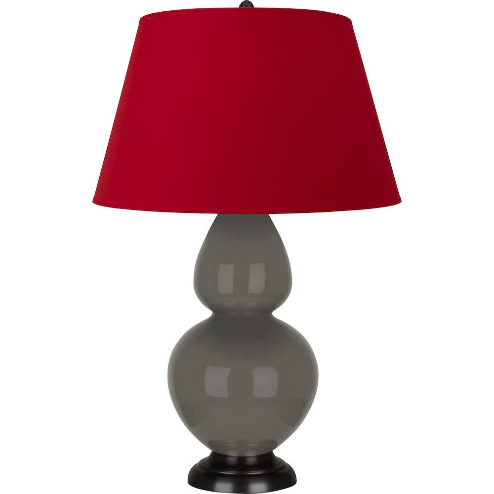 Ash Double Gourd Table Lamp in Ash Glazed Ceramic Color. Picture 1