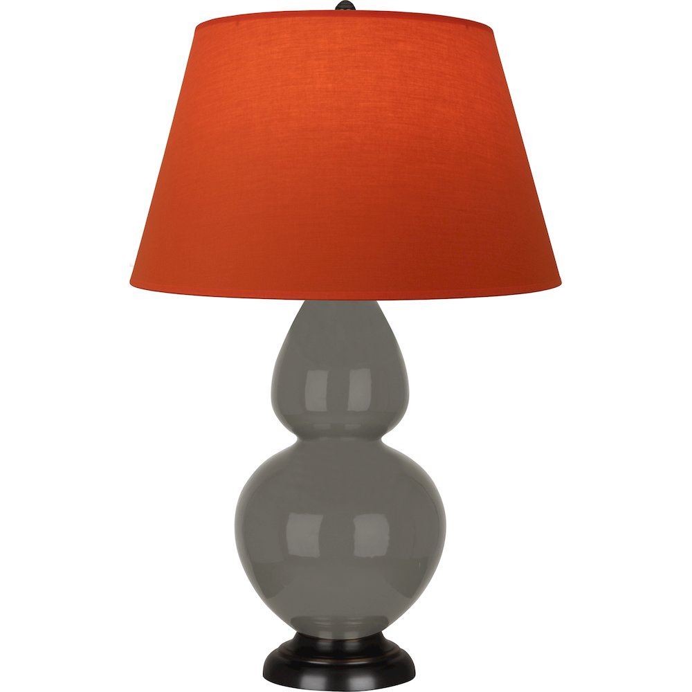Ash Double Gourd Table Lamp in Ash Glazed Ceramic Color. Picture 1