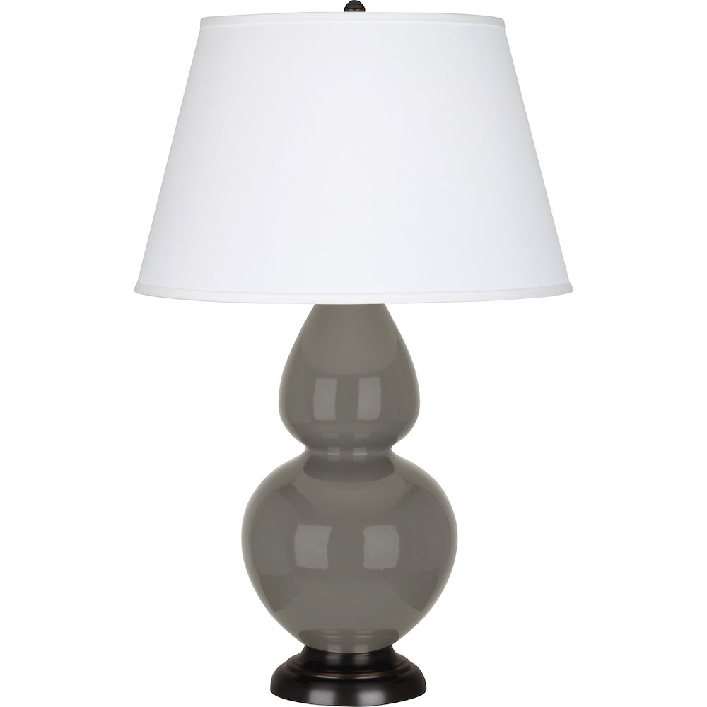 Ash Double Gourd Table Lamp in Ash Glazed Ceramic Color. Picture 1