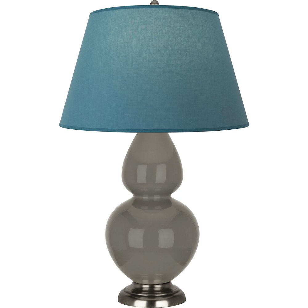 Ash Double Gourd Table Lamp in Ash Glazed Ceramic Color. Picture 1