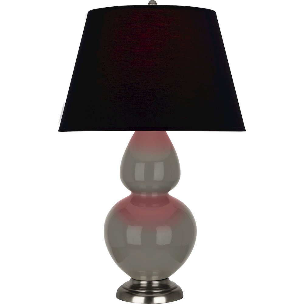 Ash Double Gourd Table Lamp in Ash Glazed Ceramic Color. Picture 1