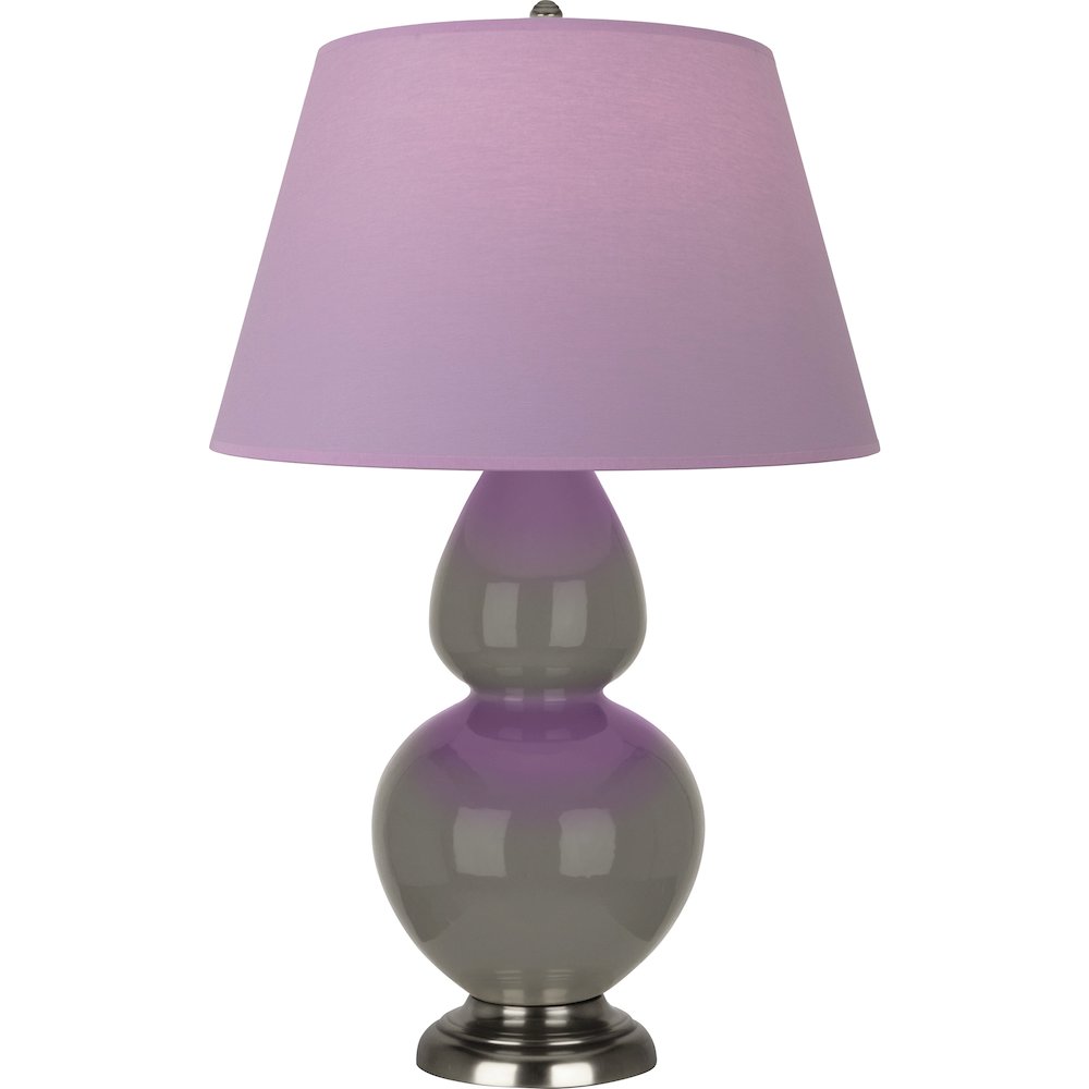 Ash Double Gourd Table Lamp in Ash Glazed Ceramic Color. Picture 1