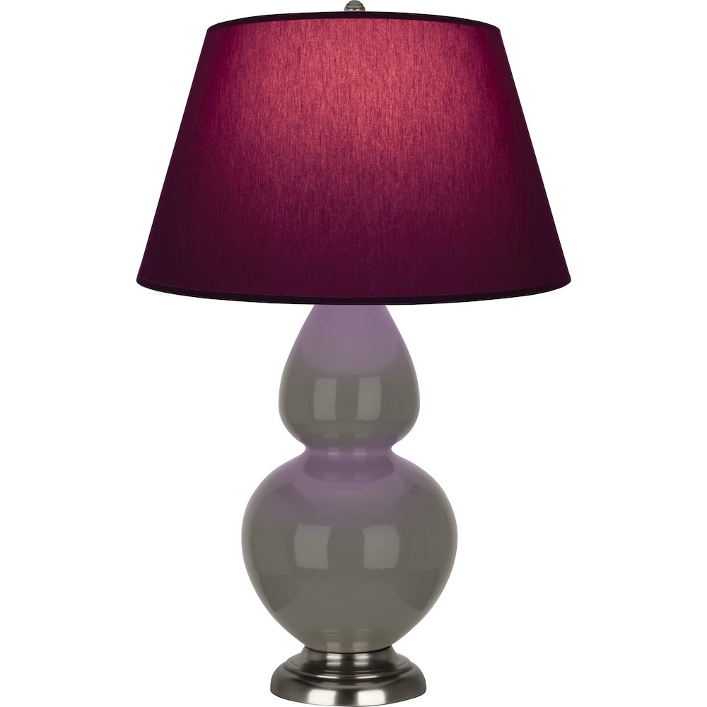 Ash Double Gourd Table Lamp in Ash Glazed Ceramic Color. Picture 1