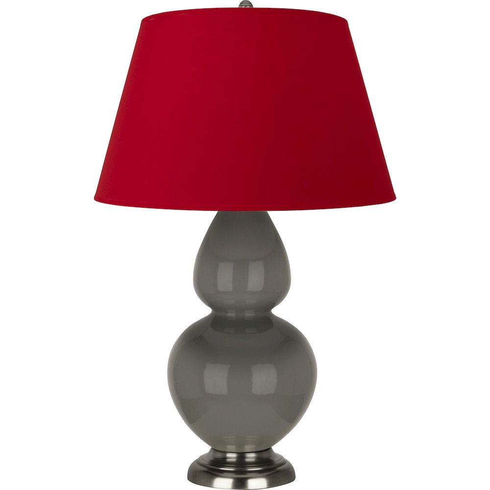 Ash Double Gourd Table Lamp in Ash Glazed Ceramic Color. Picture 1
