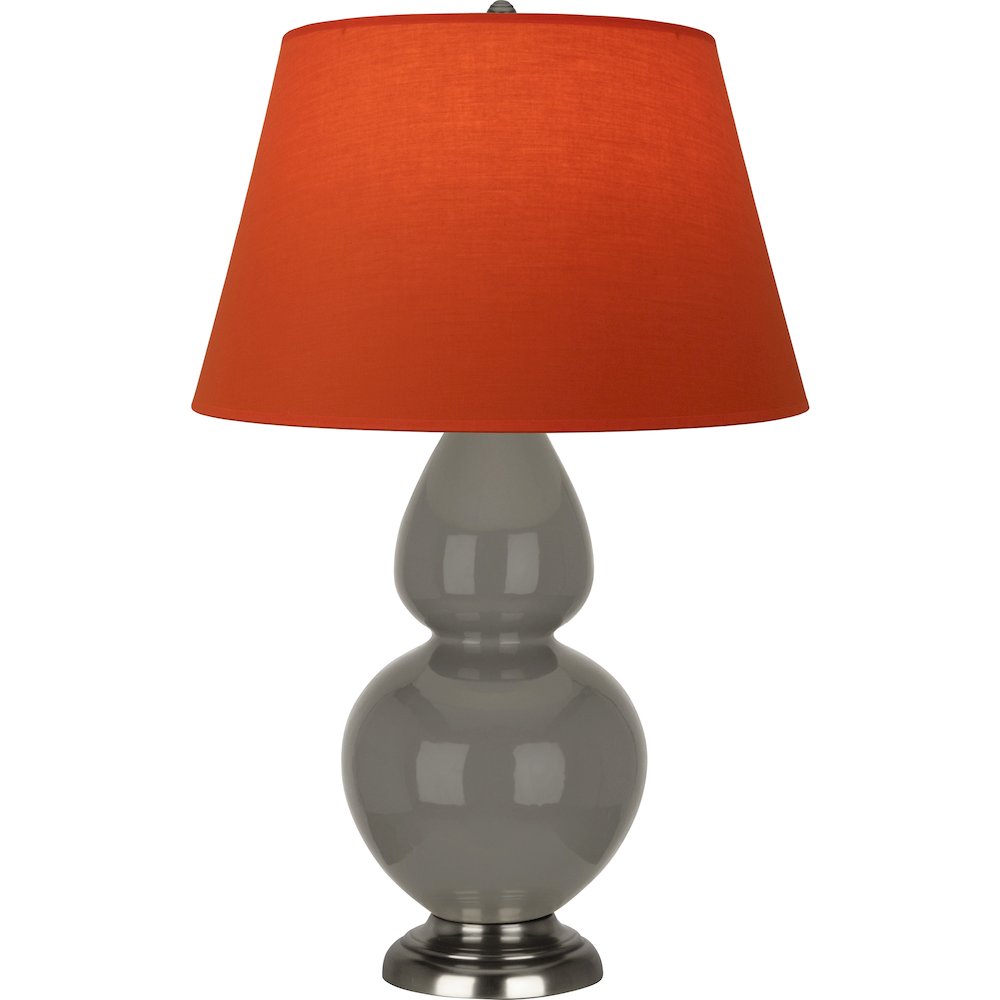 Ash Double Gourd Table Lamp in Ash Glazed Ceramic Color. Picture 1