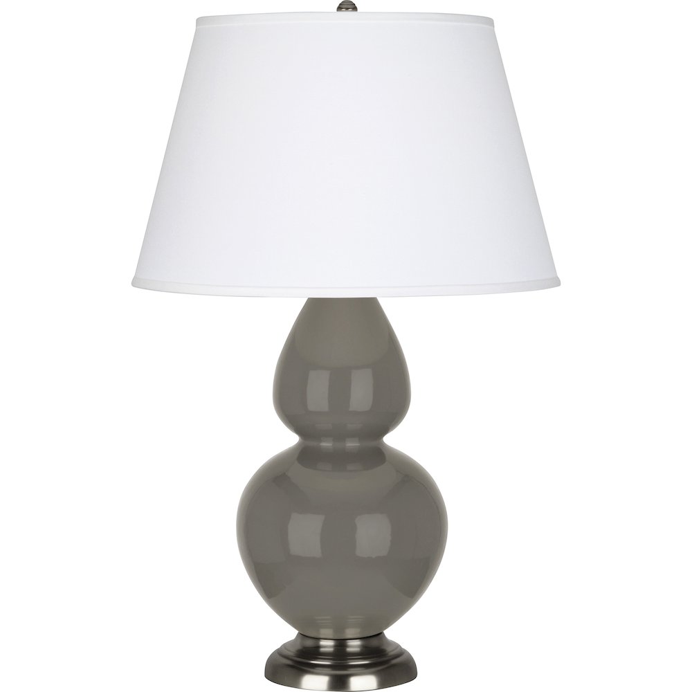 Ash Double Gourd Table Lamp in Ash Glazed Ceramic Color. Picture 1