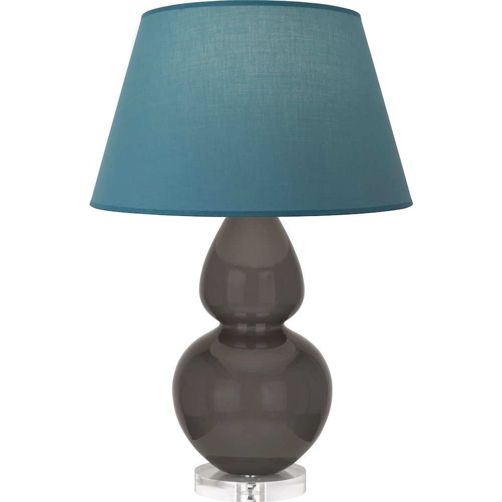 Ash Double Gourd Table Lamp in Ash Glazed Ceramic Color. Picture 1