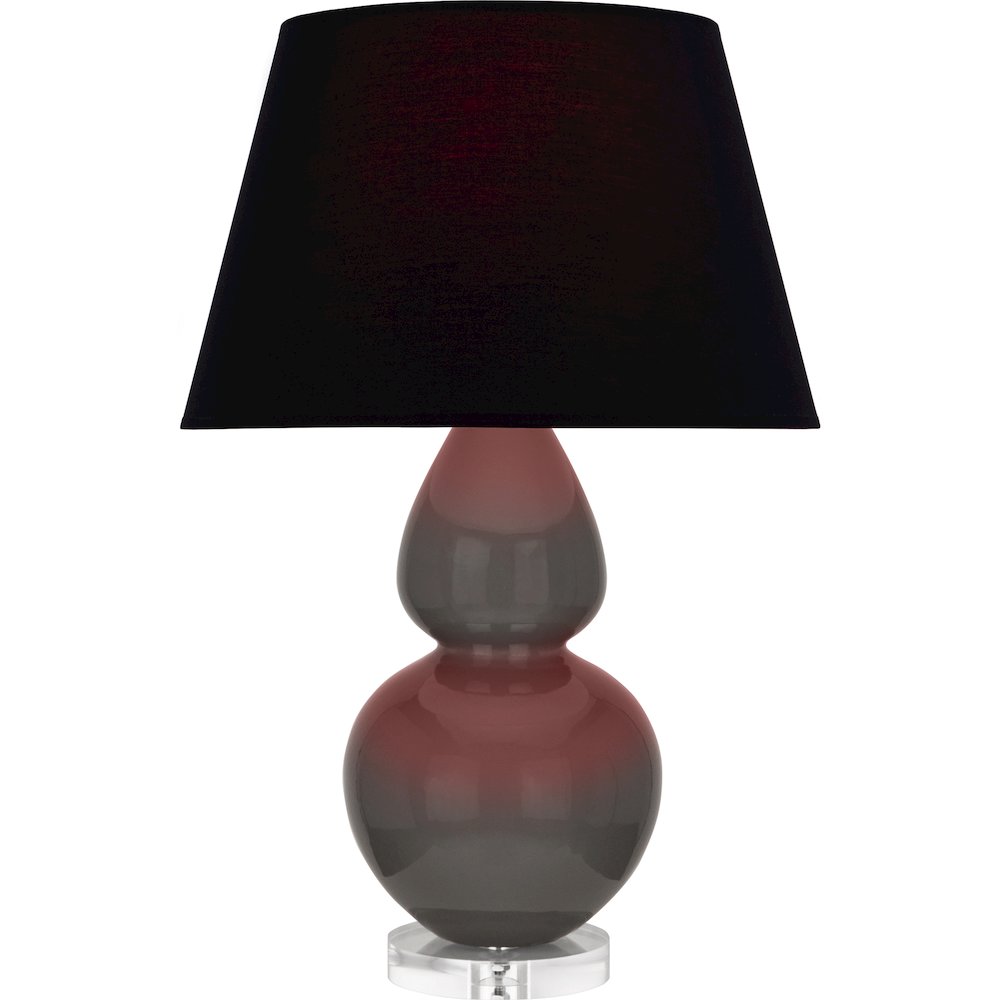 Ash Double Gourd Table Lamp in Ash Glazed Ceramic Color. Picture 1