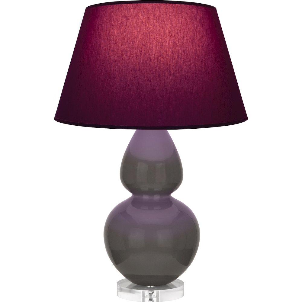 Ash Double Gourd Table Lamp in Ash Glazed Ceramic Color. Picture 1
