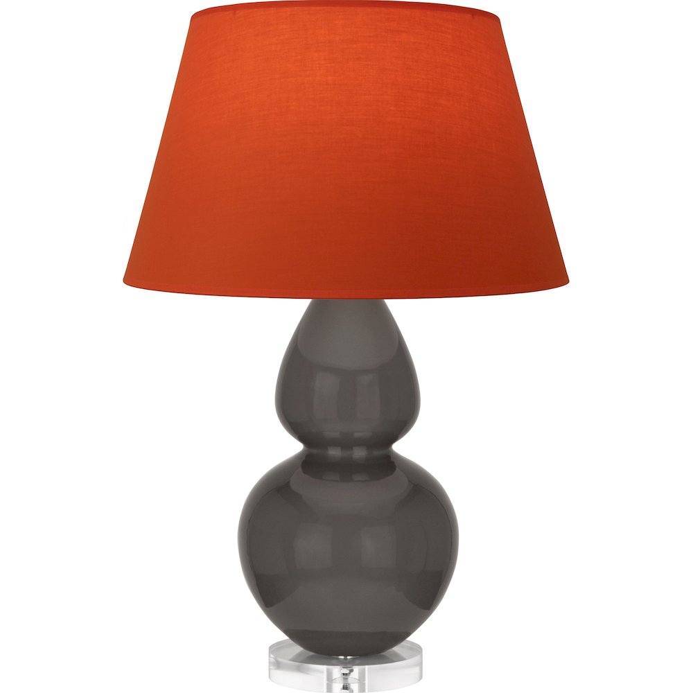 Ash Double Gourd Table Lamp in Ash Glazed Ceramic Color. Picture 1
