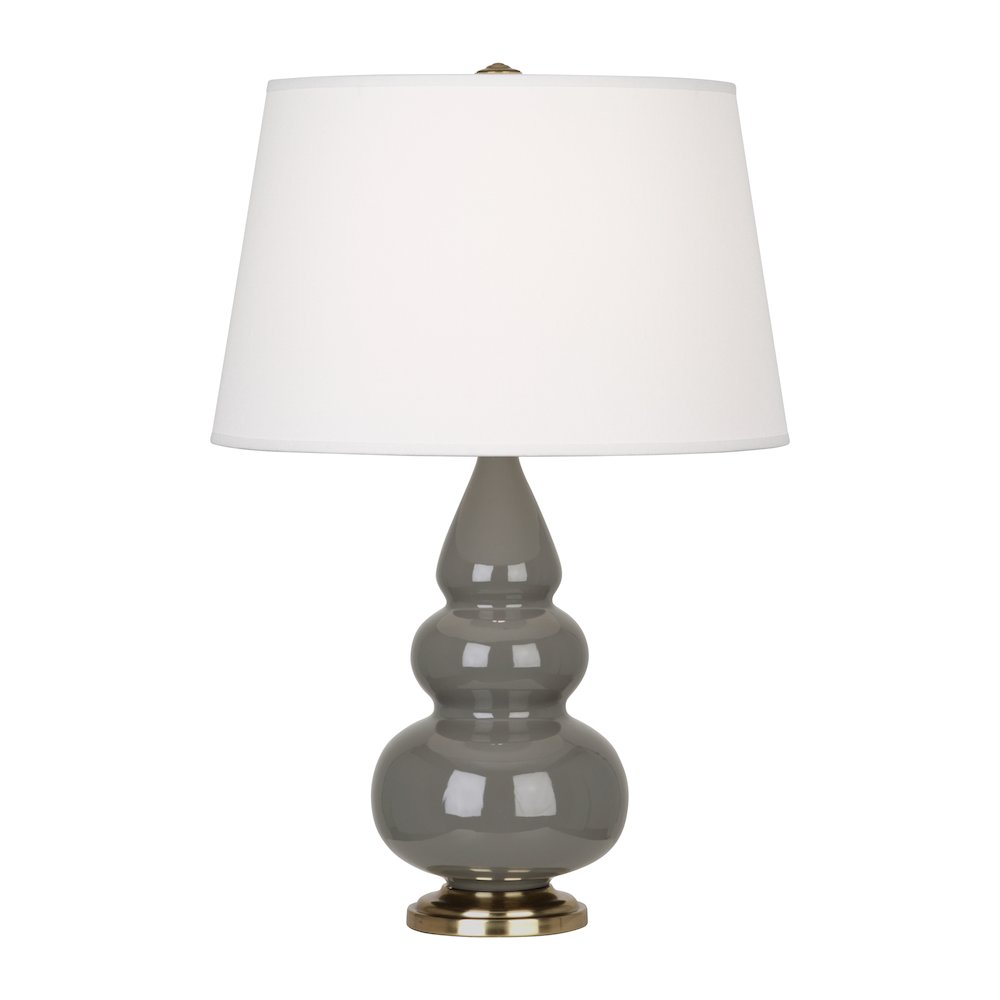 Ash Small Triple Gourd Accent Lamp in Ash Glazed Ceramic Color. Picture 1