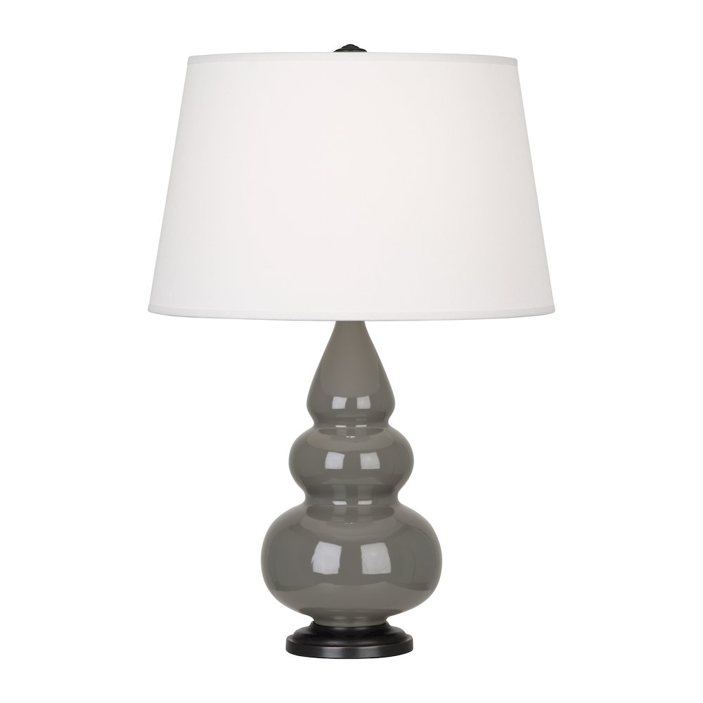 Ash Small Triple Gourd Accent Lamp in Ash Glazed Ceramic Color. Picture 1