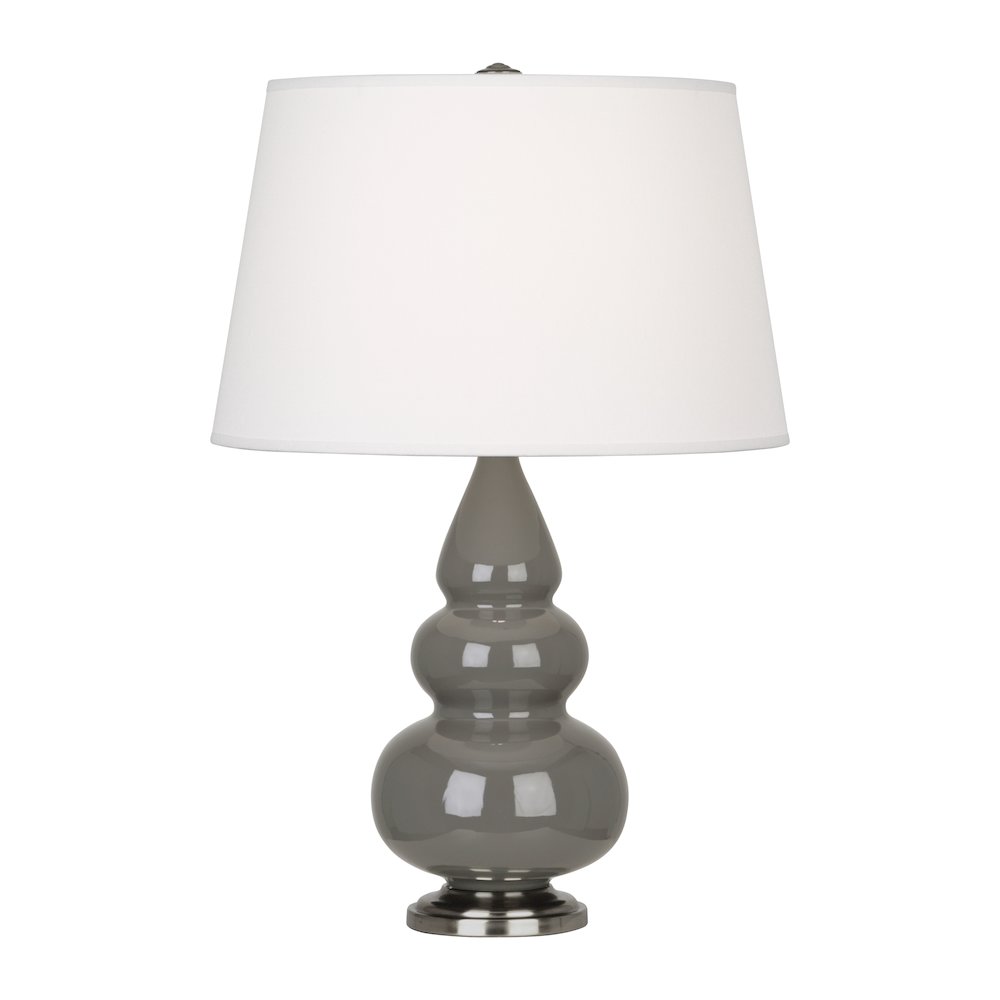 Ash Small Triple Gourd Accent Lamp in Ash Glazed Ceramic Color. Picture 1