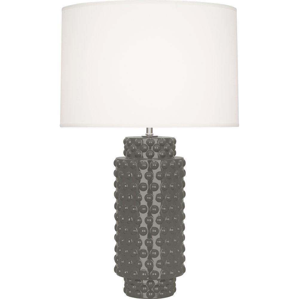 Ash Dolly Table Lamp in Ash Glazed Textured Ceramic Color. Picture 1