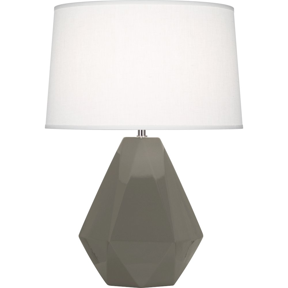 Ash Delta Table Lamp in Ash Glazed Ceramic Color. Picture 1
