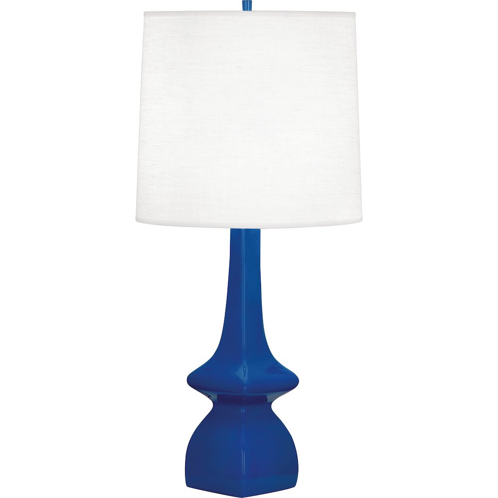 Cobalt Jasmine Table Lamp in Cobalt Glazed Ceramic Color. Picture 1