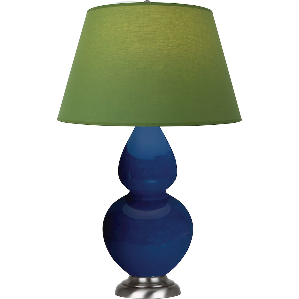 Cobalt Double Gourd Table Lamp in Cobalt Glazed Ceramic Color. Picture 1