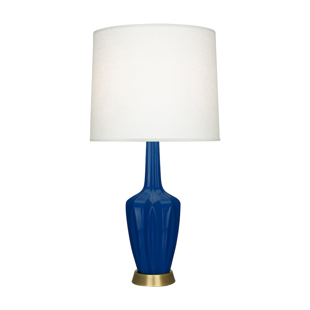 Cobalt Emma Accent Lamp in Cobalt Glazed Ceramic Color. Picture 1